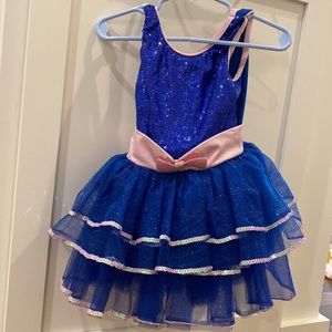 Sparkling Blue and Pink Kids Costume and Dance - SMALL